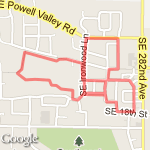 Short Road and Forest Run from Home route map