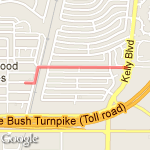 To Old Mill route map