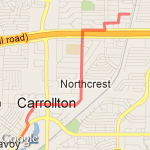 Bank/Josey Ranch route map