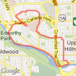 Memorial-Edworthy-University Loop route map