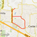 4.0 mile loop with addition route map