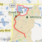 Lake Claire Run route map