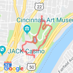 Eden Park & Mt. Adams route map