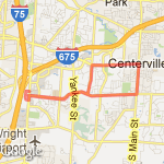 Indy 10 Miler route map