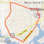 Frank Maples 16 m Loop route map