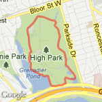 High park Run route map