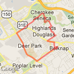 Home to park route map