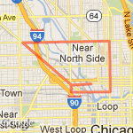 West Loop/River North Run route map