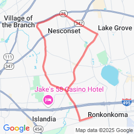Eleven point 28 - 17.70 Km route in ronkonkoma ny