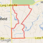 Cranbrook 1 route map