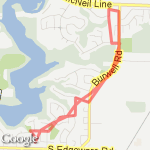 route 2 - matt's place and back route map