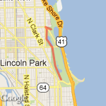 Lincoln Park Sunday Run-Day route map