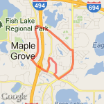 4 miler Loop route map