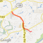 Johnson's Ferry and Roswell Road route map