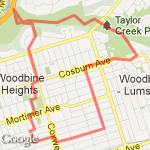 ravine run w/ stairs route map