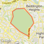 Nose Hill Park Loop route map