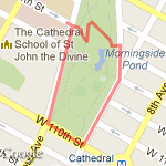 short Morningside Park route route map