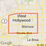 LA Brea - 6 mile route route map