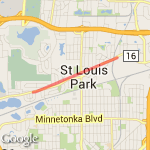 Cedar Lake Road to Yukon Ave route map