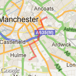 Ducie Street to Rich's  route map