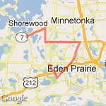 12 miles to work route map