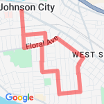 west side 3.3 miles route map
