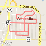 Neighborhood 5K route map