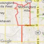 Mockingbird to Giles route map