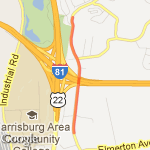 USPS HBG after work route map