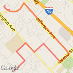 JC Sister 4 miles route map