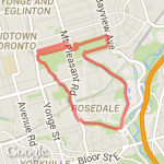 10K Mt Pleasant and Don Valley Loop route map