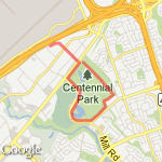 Centennial park square, back up explorer route map