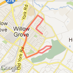 Out and Back Route route map