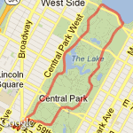Central Park  route map