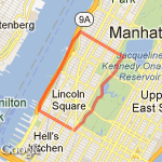 West Side To Central Park route map