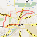 Over the river & thru the woods! route map