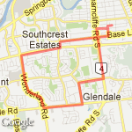 10km from Old South, London route map