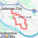 Westside to Beethoven 4 miles total route map