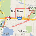 North Cedar Lake (counterclockwise) route map