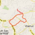Walnut horse trail route map
