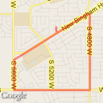 3 3/4 Library Loop route map