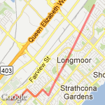 To the gym route map