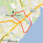 Rouge-Port Union-Shepard-Altona  route map