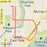 Brady bike trail route map