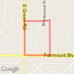 1 mile block route map