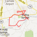 13.14 mile route map