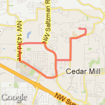 5.5 Mile Loop From House route map