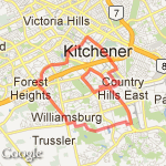 The Kitchener Half Weekender route map