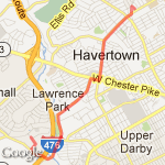 4 Mile run to the Gym route map