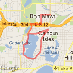 Cedar Lake (2 loops) clockwise via Qwest route map